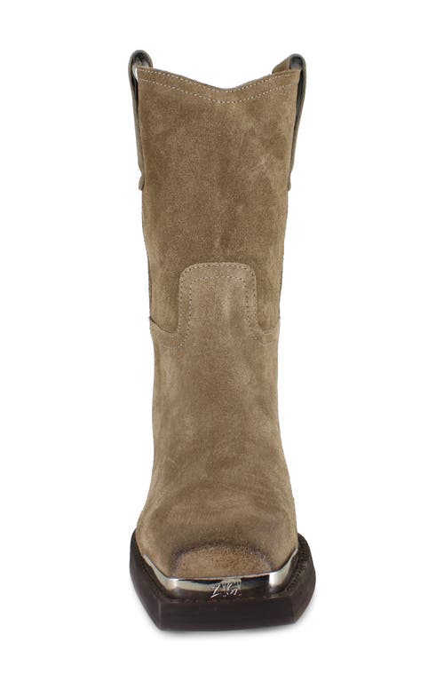 Zigi Joshi Western Boot In Tan Suede