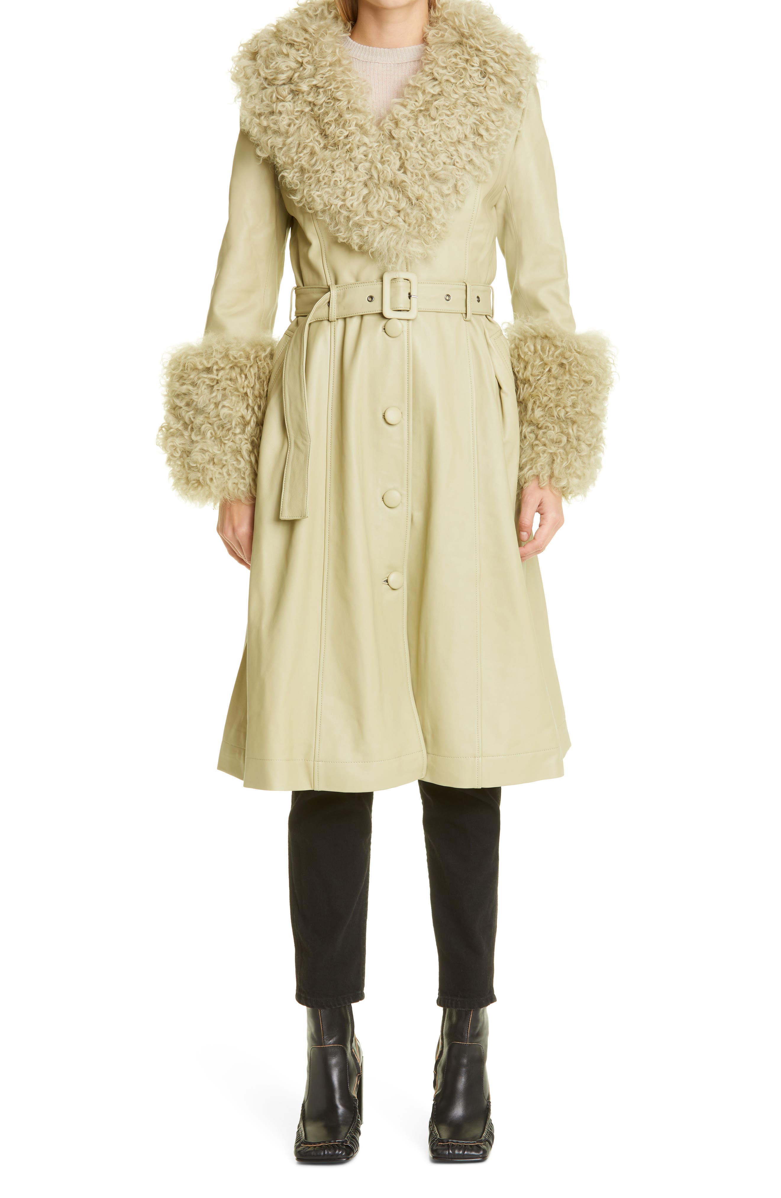 saks potts coat green