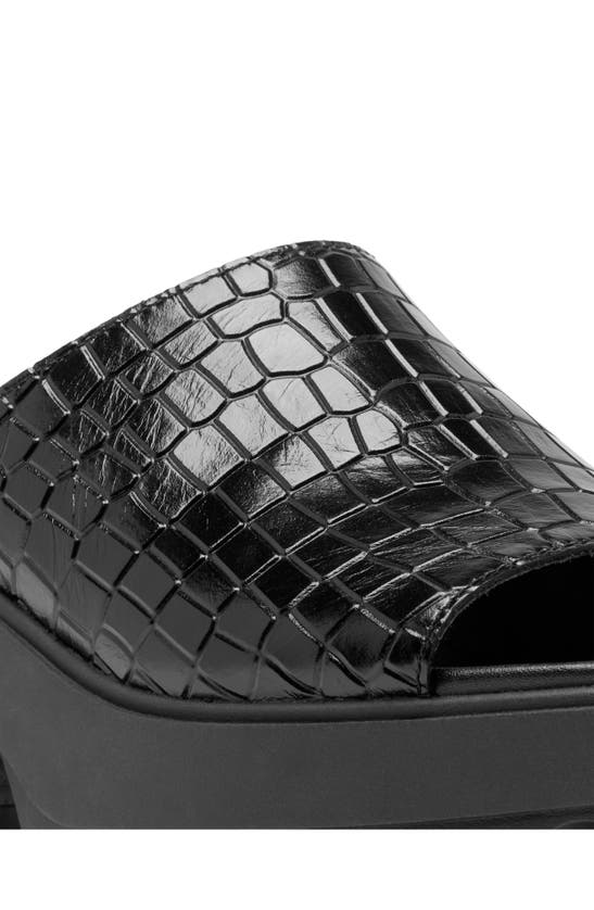 Shop Sorel Joanie Platform Slide Sandal In Black/ Black