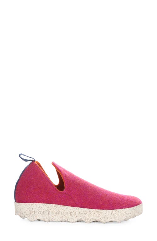Asportuguesas By Fly London City Sneaker In 063 Fuchsia Tweed/felt