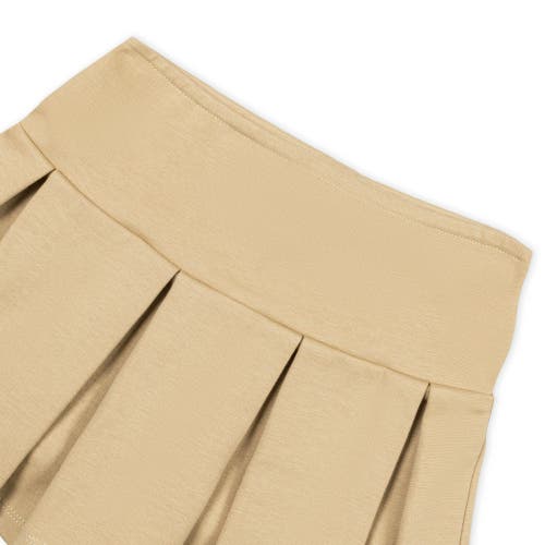 Shop Hope & Henry Baby Girls' Ponte Pleated Skort, Infant In Khaki Ponte