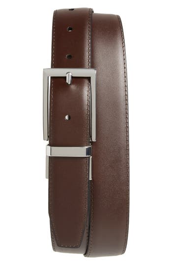 Nordstrom Shop Newman Reversible Leather Belt In Black/brown