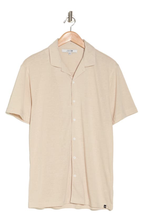 Shop Joe's Salerm Knit Short Sleeve Button-up Shirt In Grey Morning