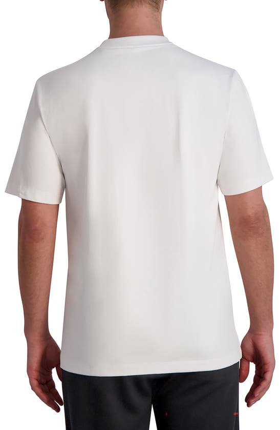 Shop Karl Lagerfeld Paris Embroidered Metallic Organic Cotton Graphic T-shirt In White