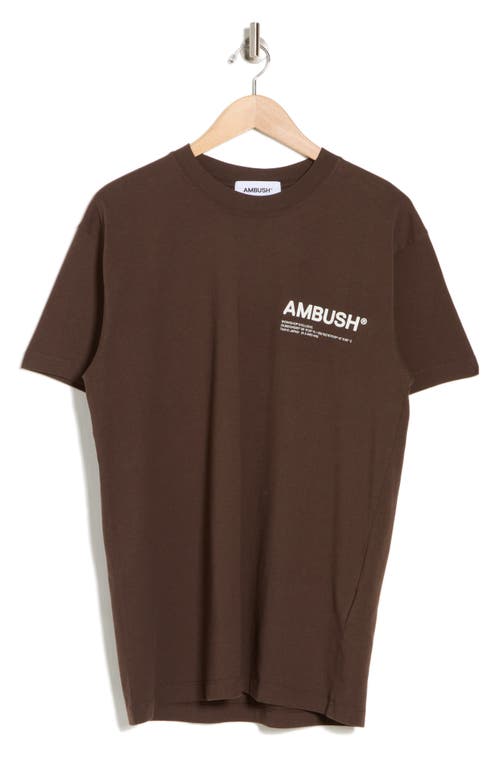 Shop Ambush Workshop Logo Cotton Graphic T-shirt In Brown