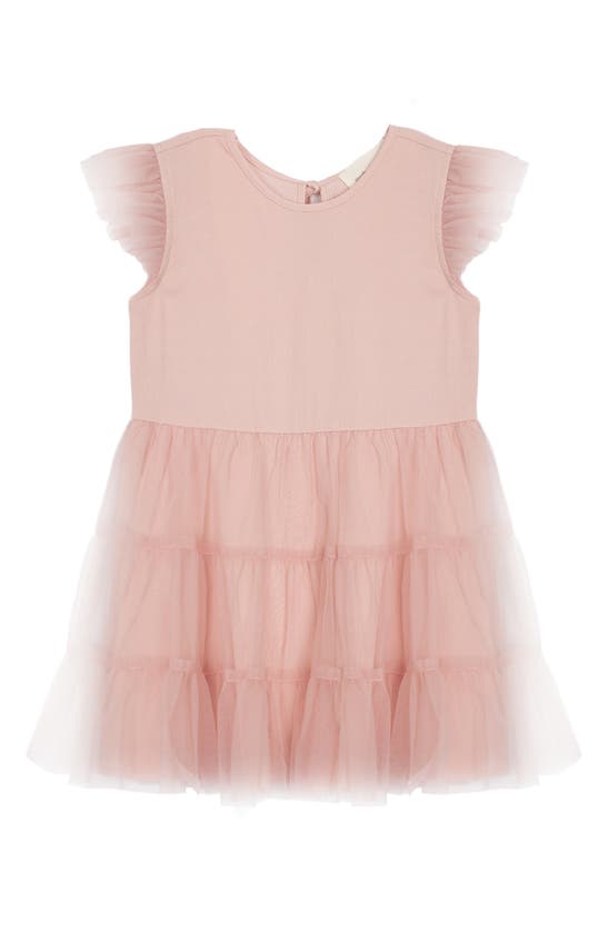 Shop Mabel + Honey Kids' Tiered Tulle Dress In Pink