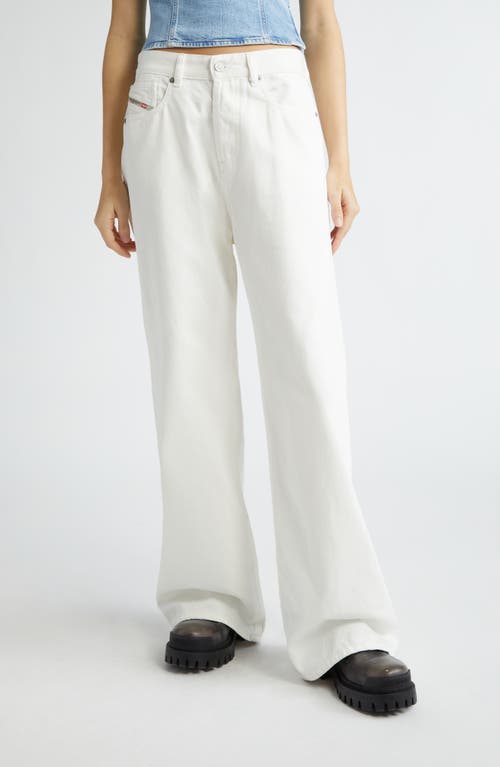 DIESEL Sire 1996 Wide Leg Jeans White at Nordstrom,