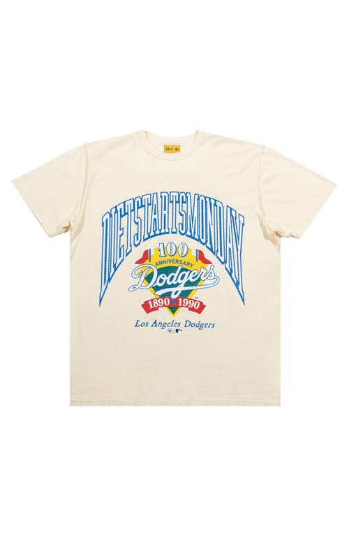 DIET STARTS MONDAY x '47 Los Angeles Dodgers Graphic T-Shirt in Antique White