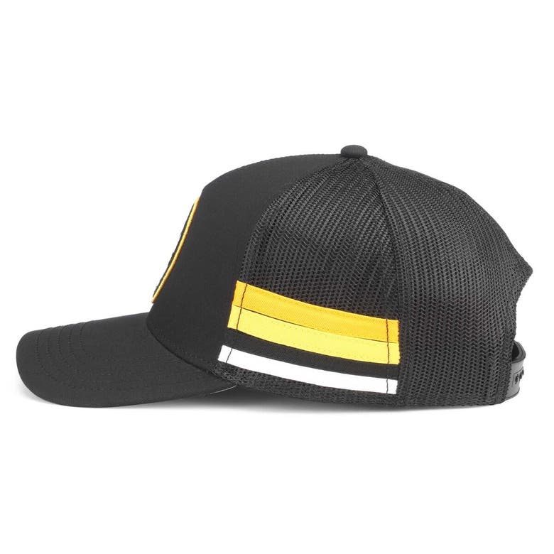 Shop American Needle Black Boston Bruins Hotfoot Stripes Trucker Adjustable Hat