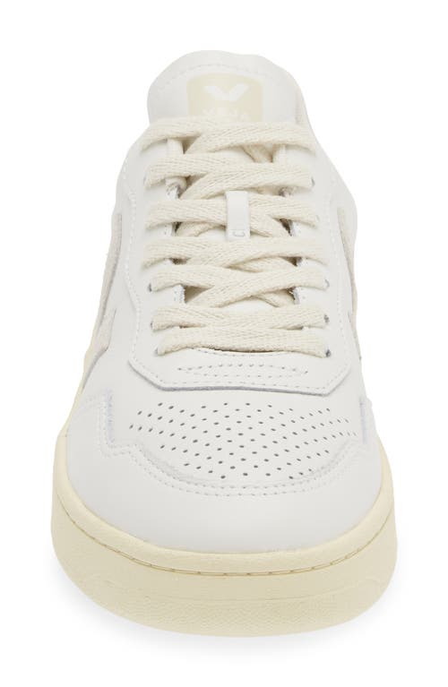 Veja V-90 O.t. Leather Sneakers White In Extra-white/natural