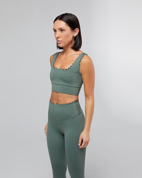 Shop Ivl Collective Scallop Bra In Deep Sage