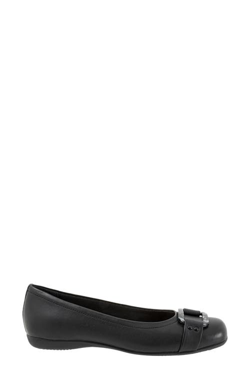 Trotters Sizzle Signature Flat In Black/black