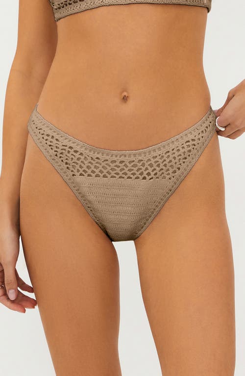 BEACH RIOT BEACH RIOT KAYLIN HIGH CUT CROCHET BIKINI BOTTOMS