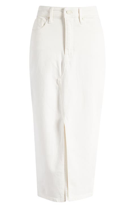 Plus size hotsell white long skirt