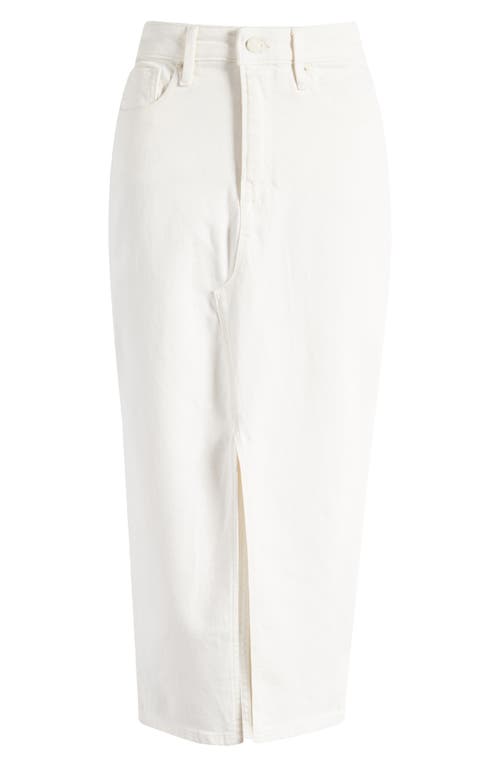 Shop Good American Denim Midi Skirt In Cloud White001