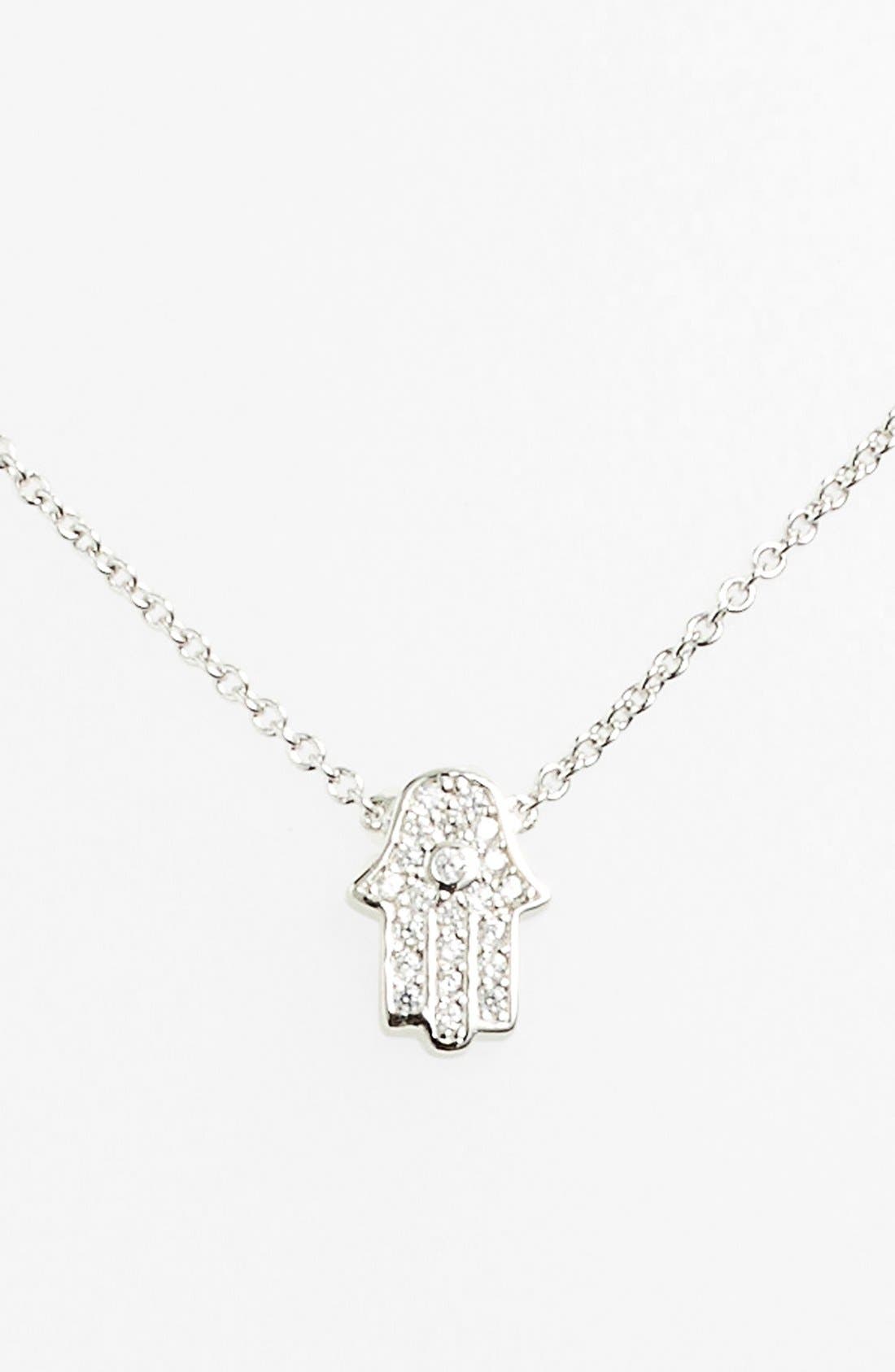 Sugar Bean Jewelry Pavé Hamsa Pendant Necklace Nordstrom