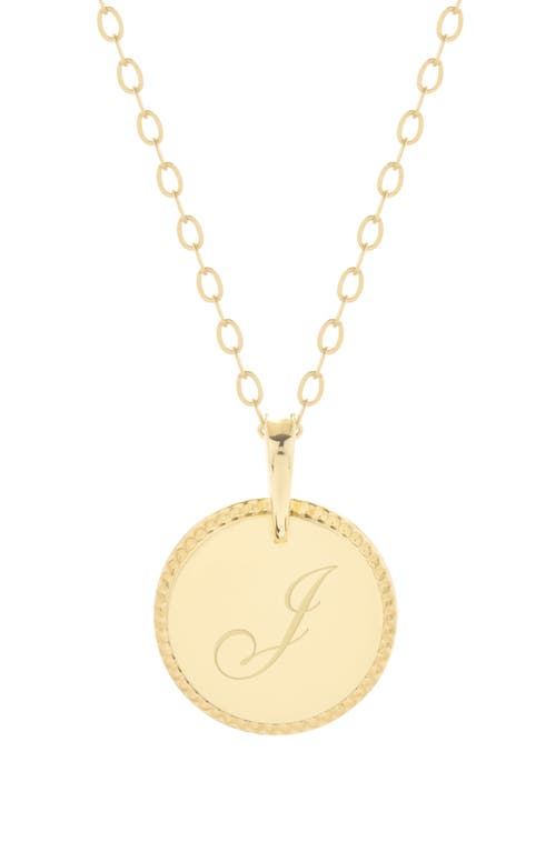 Milia Initial Pendant Necklace in Gold J