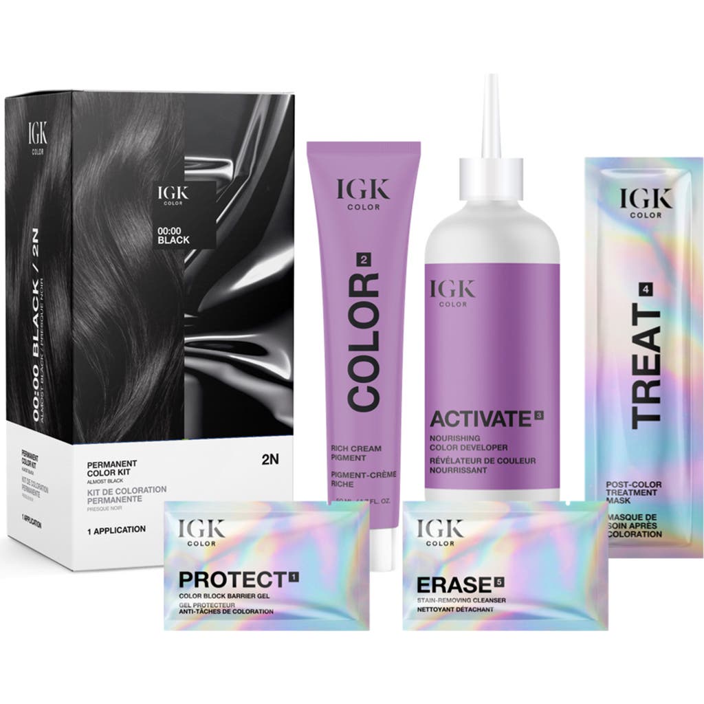 Igk Permanent Color Kit In 00:00 Black