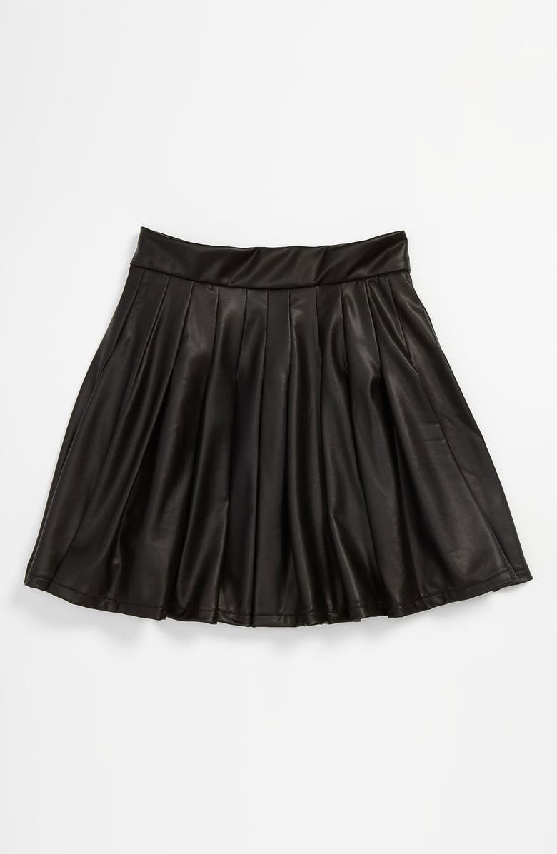 Un Deux Trois Faux Leather Skirt, Main, color, 