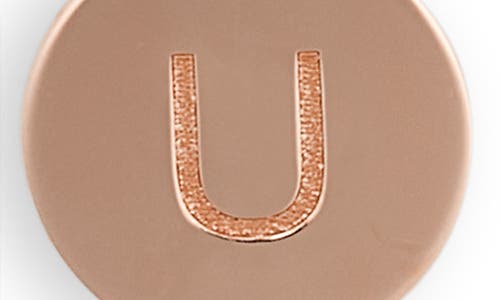 Meshmerise Initial Disc Charm Bracelet In Rose-u