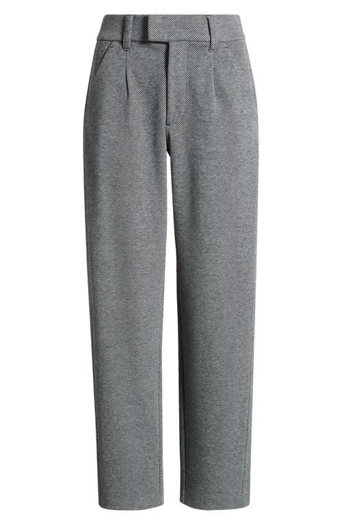 Shop Wit & Wisdom 'ab'solution Skyrise Herringbone Ankle Slim Trousers In Heather Charcoal