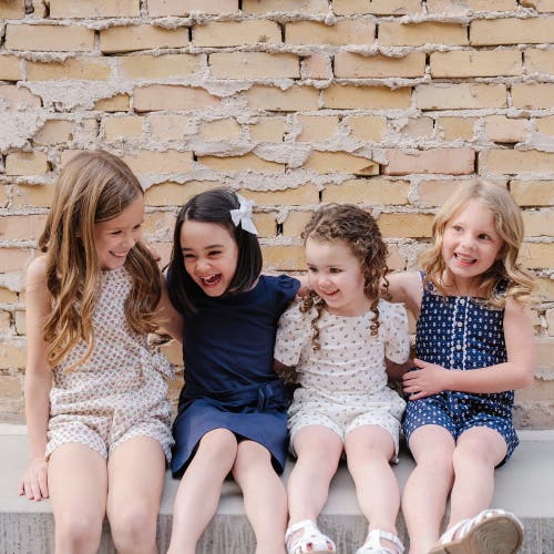 Hope & Henry Girls' Flutter Sleeve Knit Drop Waist Dress Made with Organic Cotton, Toddler in Navy Flutter at Nordstrom