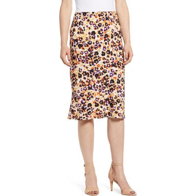 Bobeau Courtney Bias Cut Skirt, Brown