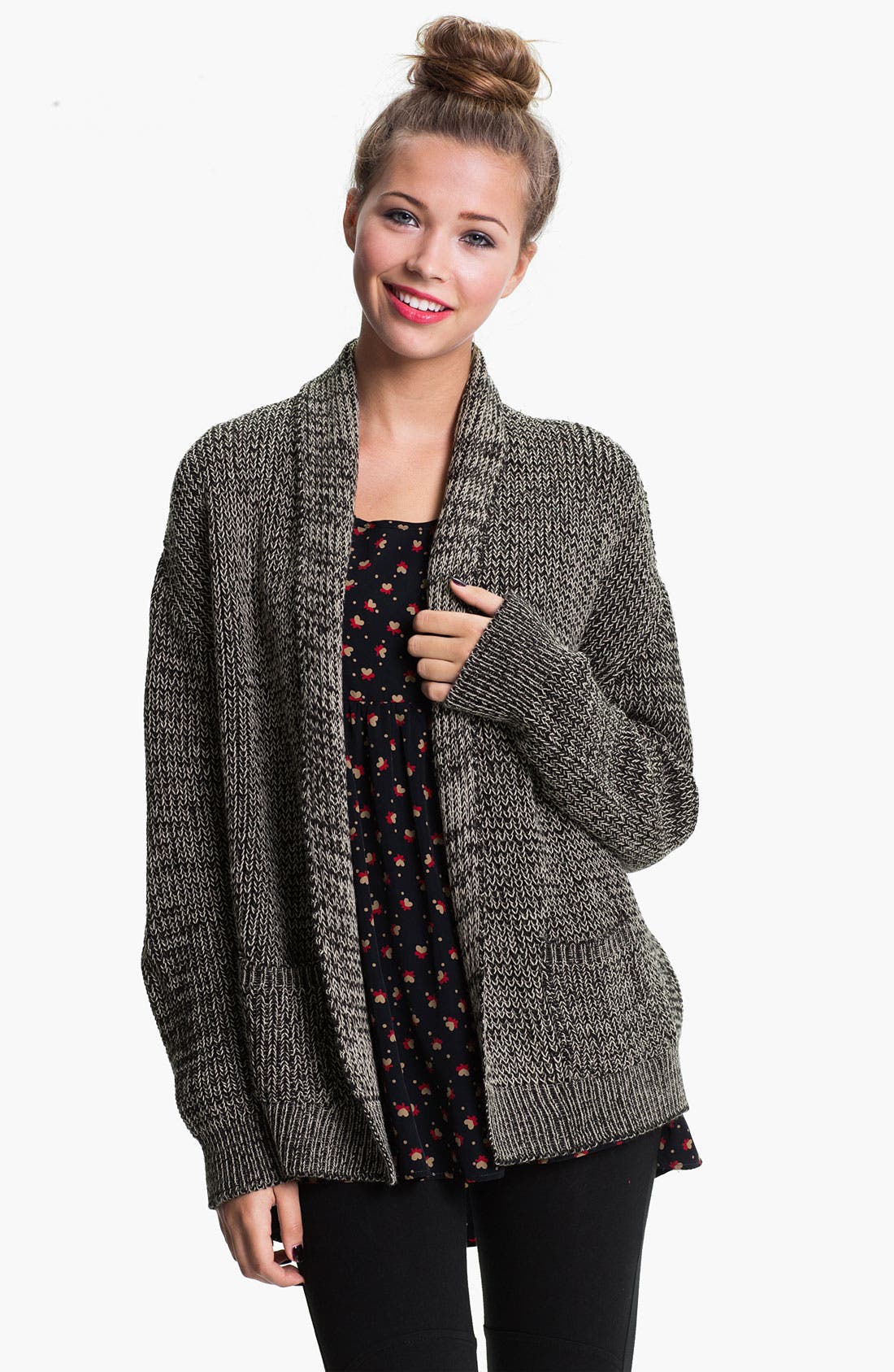 Cotton Emporium Oversized Cardigan (Juniors) Nordstrom