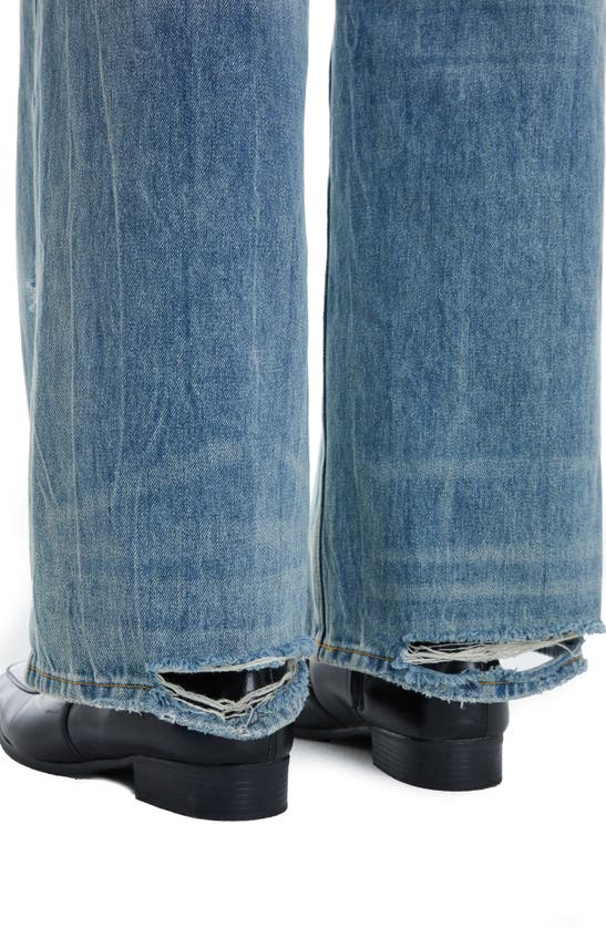 Shop Found Baggy Straight Leg Jeans In Vintage Light Blue