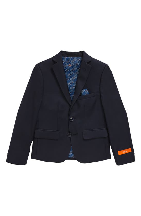 Tallia Kids' Solid Sport Coat In Navy
