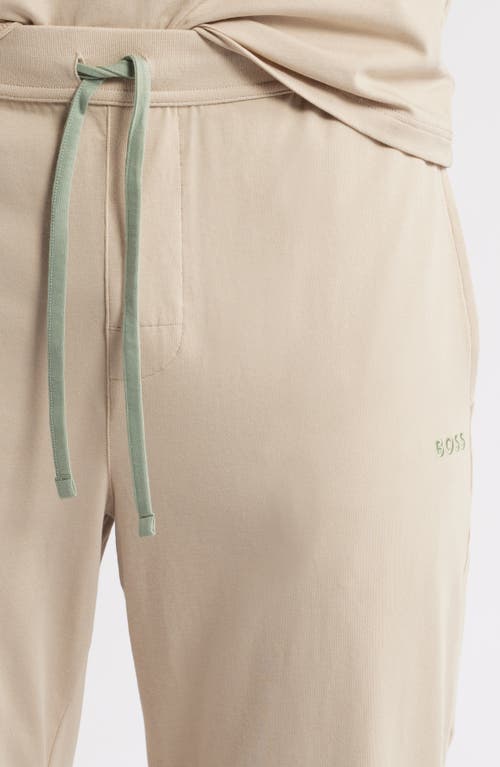 Shop Hugo Boss Boss Mix Match Pajama Joggers In Light Beige