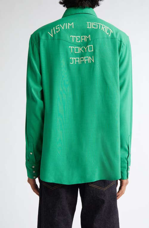 Shop Visvim Four Corners Western Shirt In Green