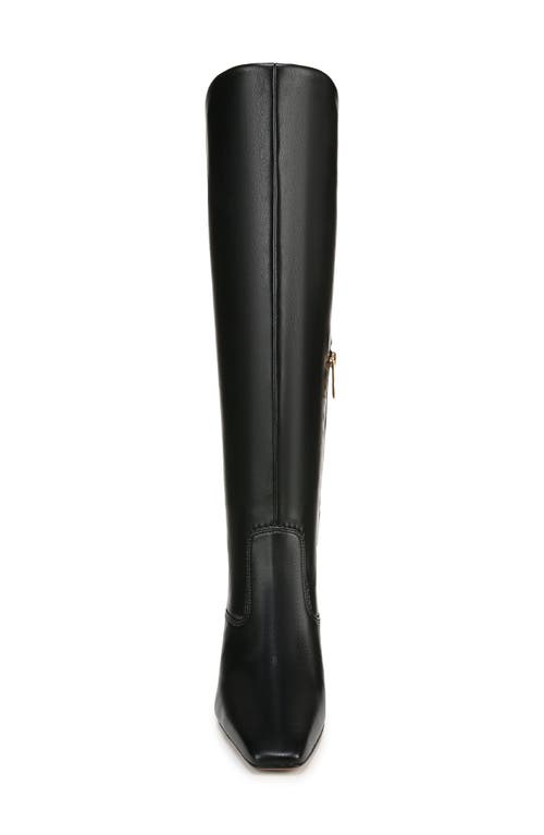 Shop Franco Sarto Bowman Snakeskin Embossed Knee High Boot In Black Smooth