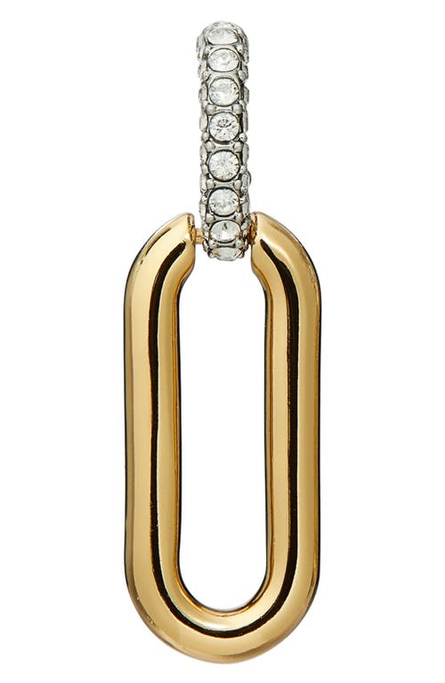 Shop Tory Burch Roxanne Link Earrings In Tory Gold/crystal