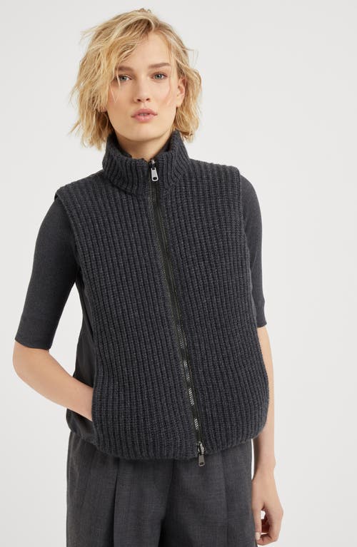 Shop Brunello Cucinelli Outerwear Vest In Lignite Grey