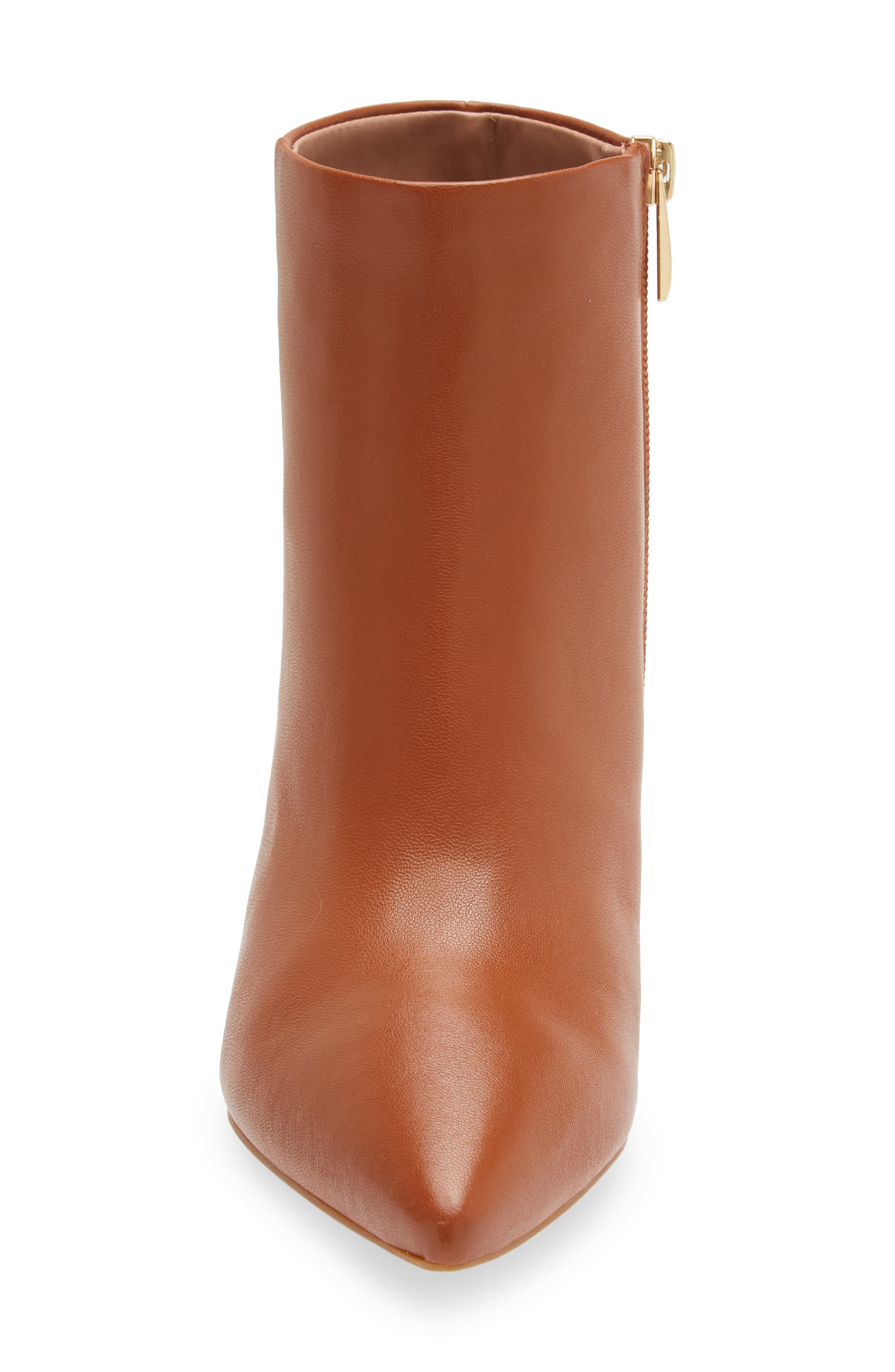 NORDSTROM Damara Pointed Toe Bootie, Alternate, color, BROWN SADDLE