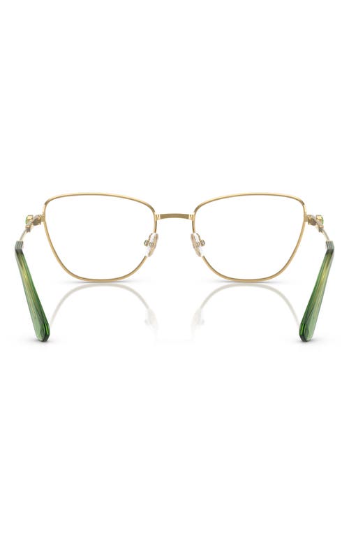 Swarovski 53mm Cat Eye Optical Glasses In Gold