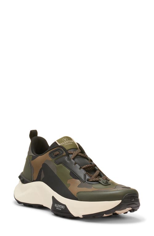 Shop Valentino Garavani True Act Sneaker In Nero-khaki-dark Grey/nero