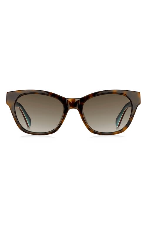 Kate Spade New York jerris 50mm cat eye sunglasses in Havana/Blue at Nordstrom