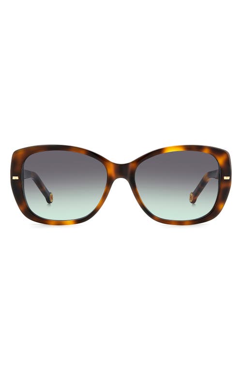 Carolina Herrera 56mm Round Sunglasses In Brown
