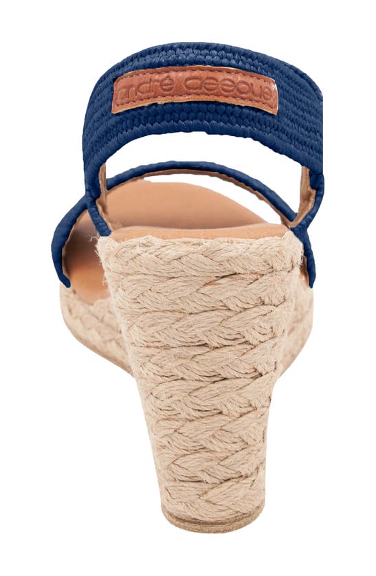 Shop Andre Assous Allison Espadrille Wedge Sandal In Navy