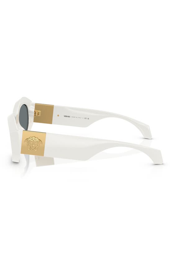 Shop Versace 54mm Irregular Sunglasses In White