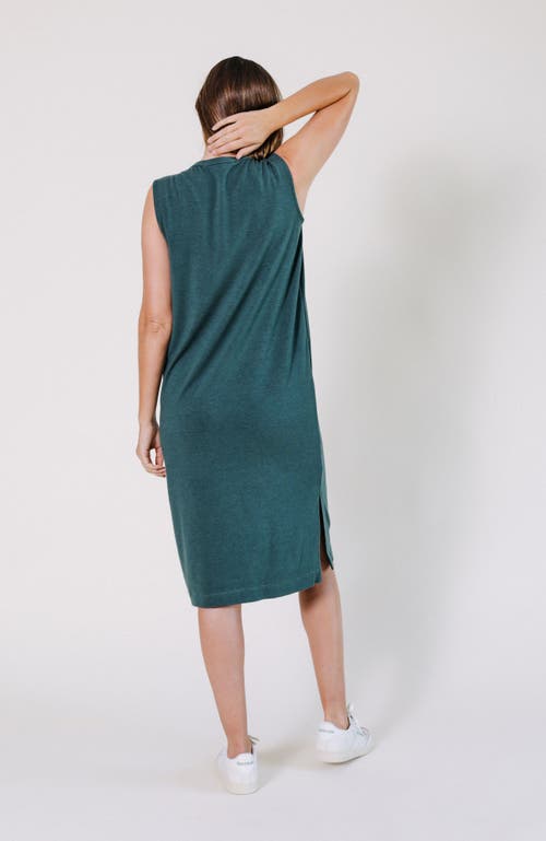 Poplinen Sophie Tank Jersey Dress In Pine
