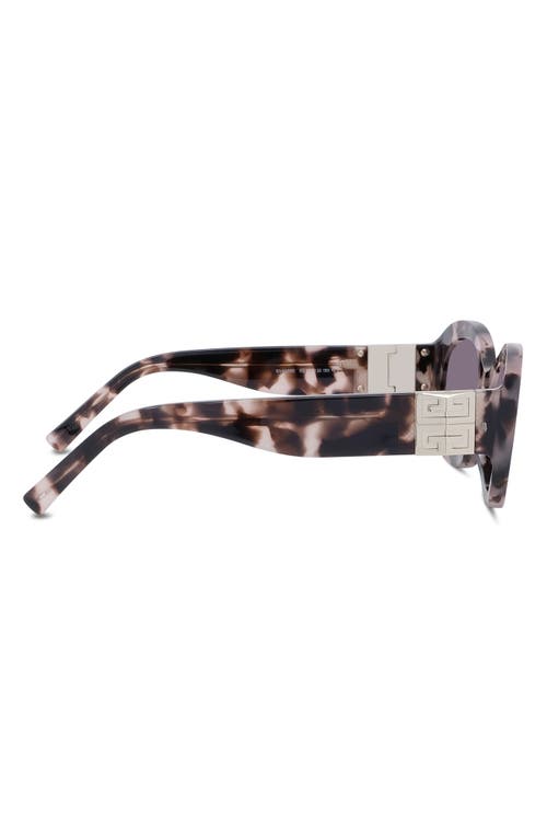 Shop Givenchy 4g Oval Sunglasses In Havana/roviex