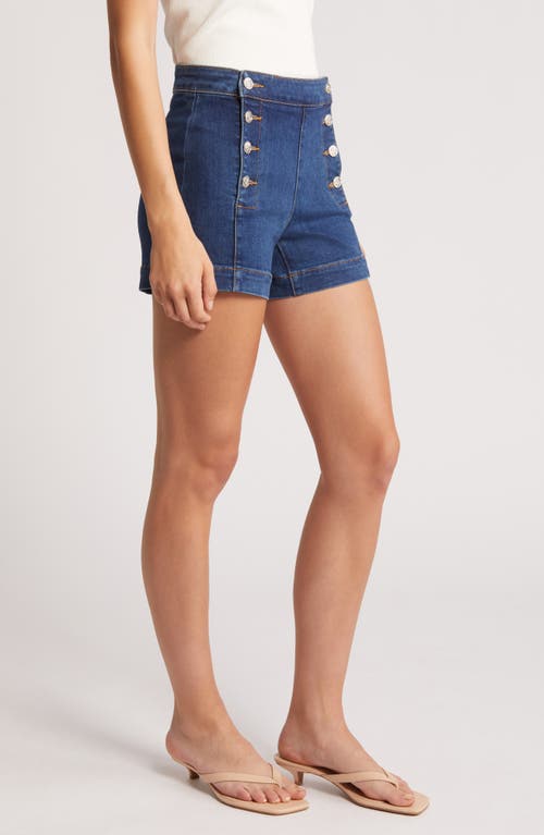 Shop Prosperity Denim Denim Sailor Shorts In Med Wash