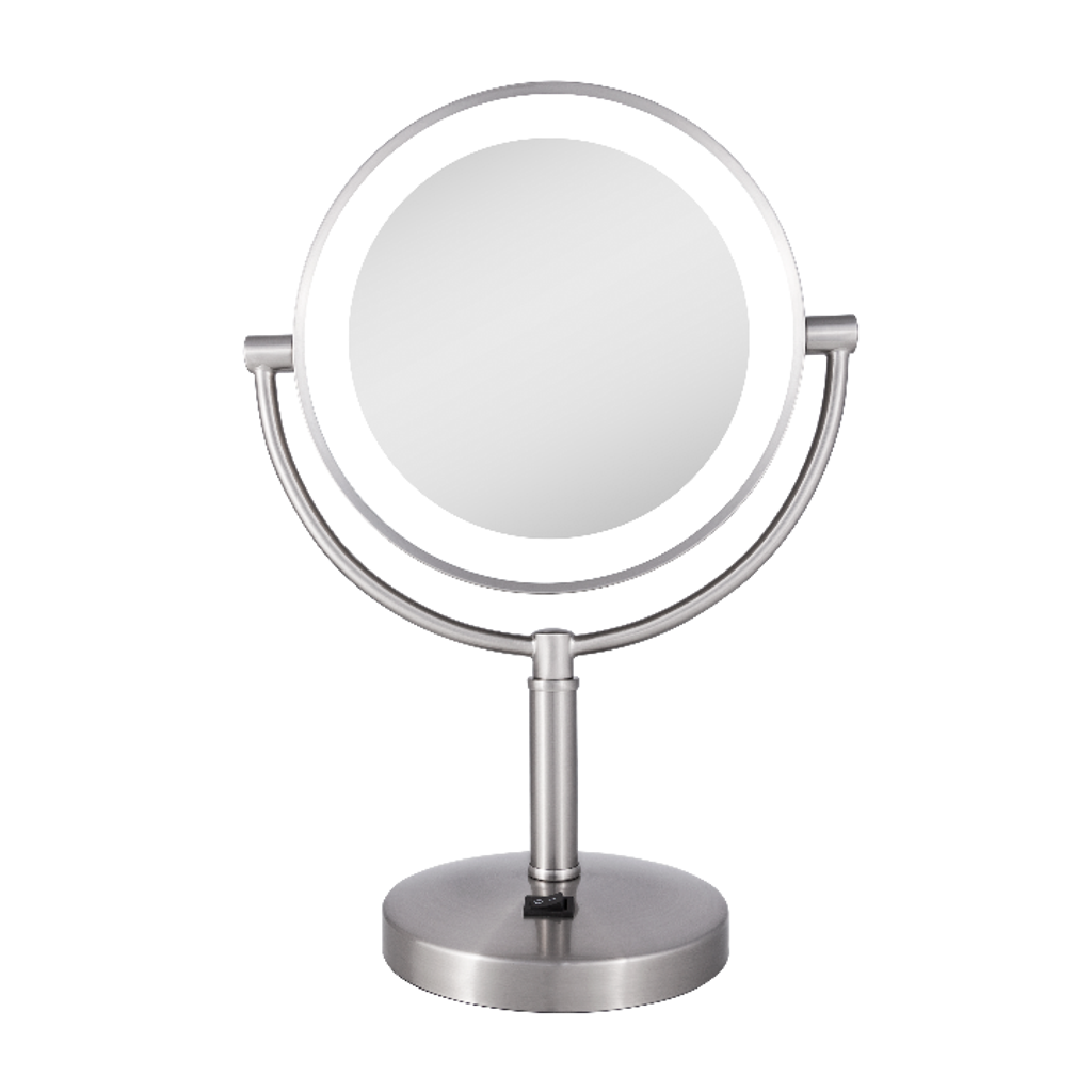 Zadro Laguna Lighted Makeup Mirror With 10x/1x Magnifications In Satin Nickel