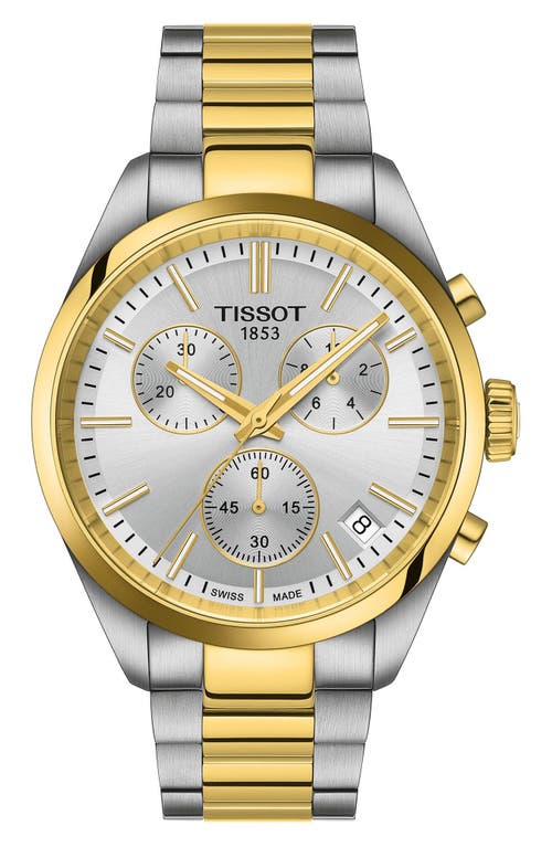 Shop Tissot Pr 100 Chronograph Bracelet Watch, 40mm In Silver