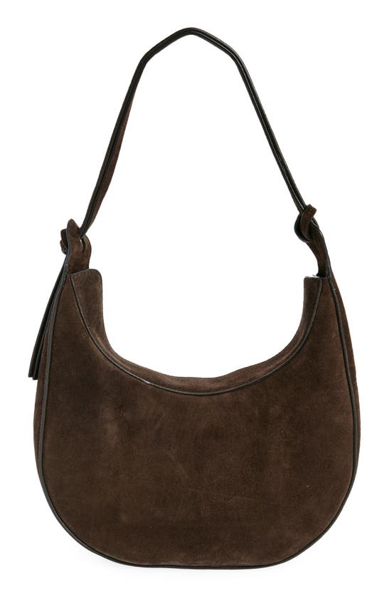 Shop Reformation Medium Rosetta Shoulder Bag In Boss Suede