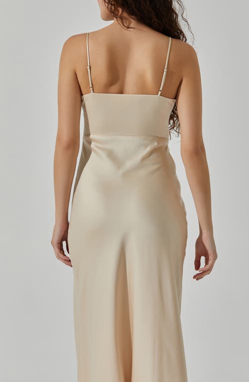 Astr The Label Satin Slipdress In Eggshell