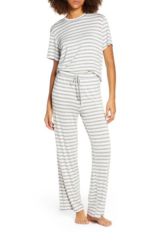 All American Pajamas in Ivory Stripe